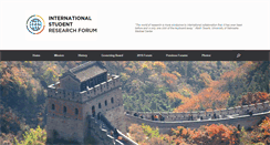 Desktop Screenshot of internationalstudentresearch.com
